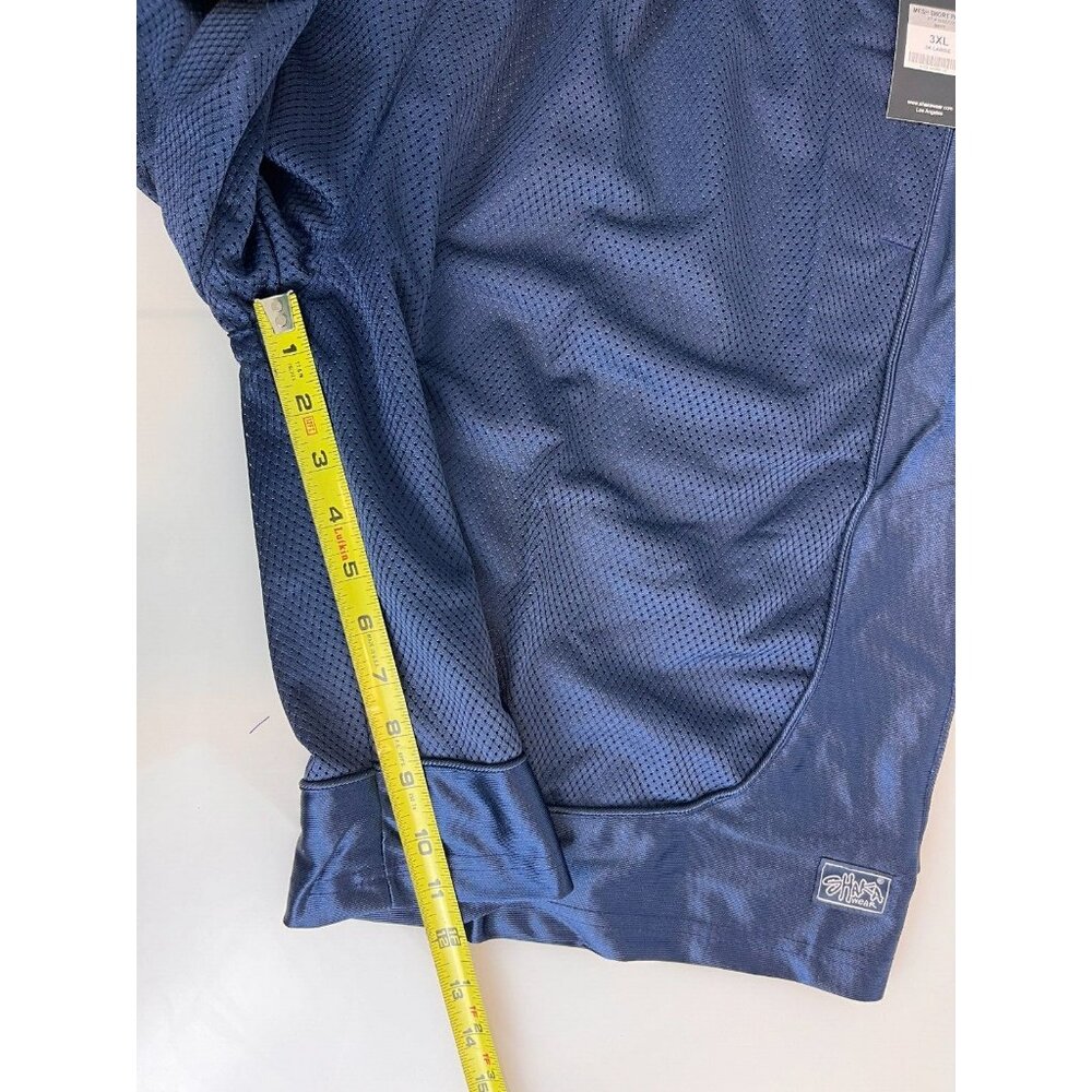 Shaka Wear Men's Navy Blue Basketball Mesh Workout Gym Shorts Size 3XL - Picture 9 of 10